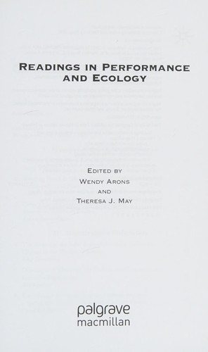 Couverture : Readings in Performance and Ecology