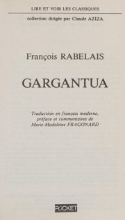 Couverture : Gargantua
