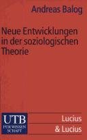 Couverture : Neue Entwicklungen der soziologischen Theorie.