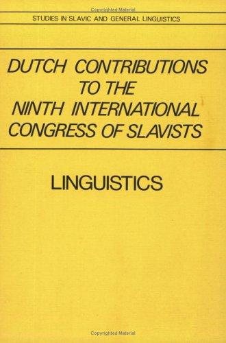 Couverture : Dutch contributions to the Ninth International Congress of Slavists, Kiev, September 6-14, 1983
