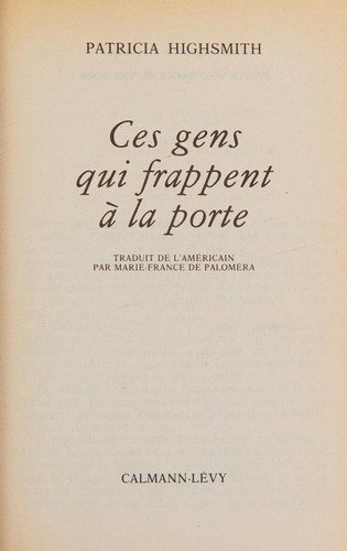 Couverture : Ces gens qui frappent à la porte