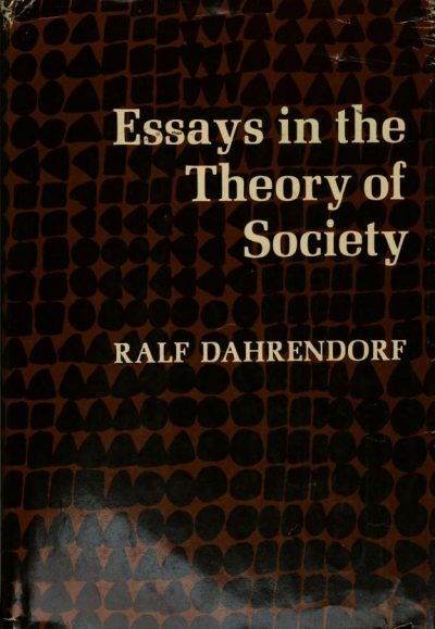 Couverture : Essays in the Theory of Society