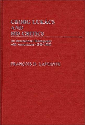 Couverture : Georg Lukács and his critics