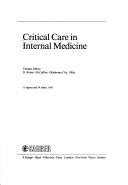 Couverture : Critical Care in Internal Medicine
