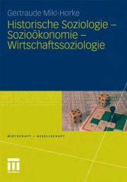 Couverture : Historische Soziologie, Sozioökonomie, Wirtschaftssoziologie