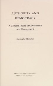 Couverture : Authority and democracy