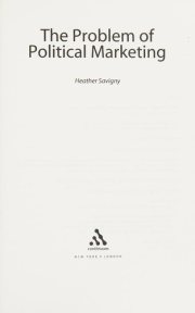 Couverture : The problem of political marketing