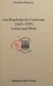 Couverture : Jan Baudouin de Courtenay