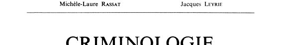 Couverture : Criminologie et politique criminelle
