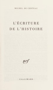 Couverture : L' écriture de l'histoire