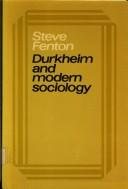 Couverture : Durkheim and modern sociology