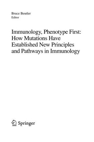 Couverture : Immunology, phenotype first