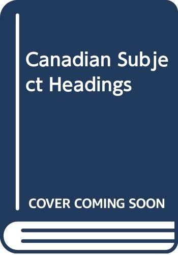 Couverture : Canadian subject headings