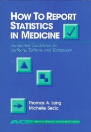 Couverture : How to report statistics in medicine