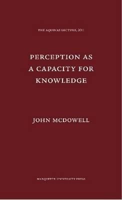 Couverture : Perception as a Capacity for Knowledge
