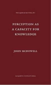 Couverture : Perception as a Capacity for Knowledge