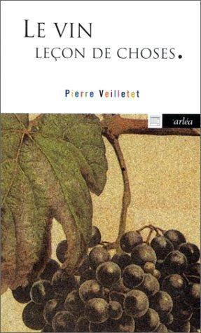 Couverture : Le vin, leÃ§on (Lecon) de choses
