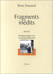 Couverture : Fragments inédits, 1932-33