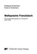 Couverture : Weltsprache Französisch