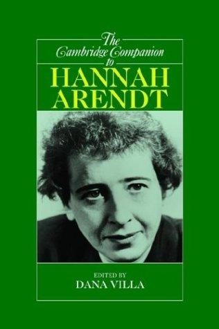 Couverture : The Cambridge companion to Hannah Arendt
