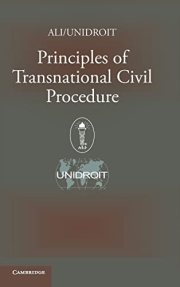 Couverture : ALI/UNIDROIT principles of transnational civil procedure