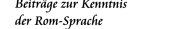 Couverture : Beiträge zur Kenntnis der Rom-Sprache ([Faksimile]) Friedrich Müller