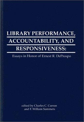 Couverture : Library performance, accountability, and responsiveness