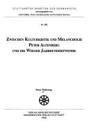 Couverture : Zwischen Kulturkritik und Melancholie