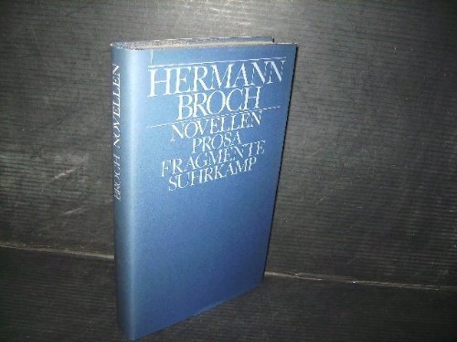 Couverture : Novellen, Prosa, Fragmente