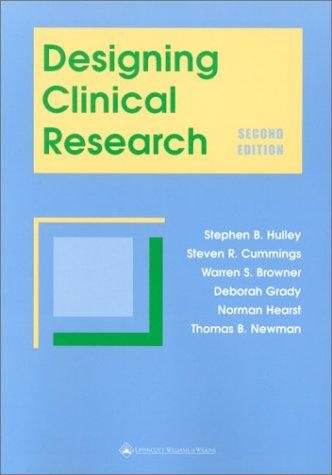 Couverture : Designing clinical research
