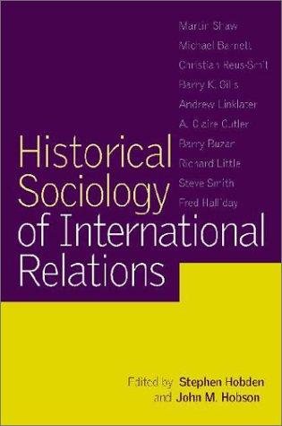 Couverture : Historical sociology of international relations