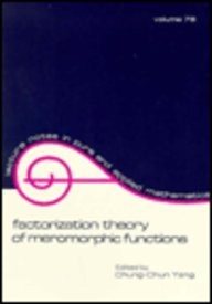 Couverture : Factorization theory of meromorphic functions, and related topics