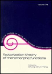 Couverture : Factorization theory of meromorphic functions, and related topics