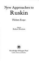Couverture : New approaches to Ruskin