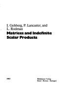 Couverture : Matrices and indefinite scalar products