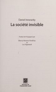 Couverture : La société invisible