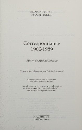Couverture : Correspondance