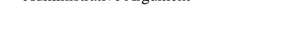 Couverture : Administrative argument