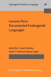 Couverture : Lessons from documented endangered languages