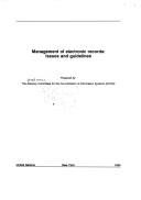 Couverture : Management of Electronic Records Issues and Guidelines (E Gv 89 0 15)
