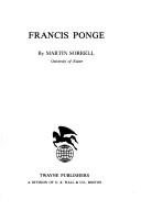 Couverture : Francis Ponge