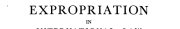 Couverture : Expropriation in international law