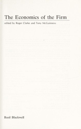 Couverture : The Economics of the firm