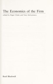 Couverture : The Economics of the firm