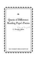 Couverture : Quests of difference