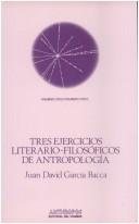 Couverture : Tres ejercicios literario-filosóficos de antropología