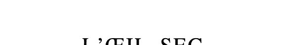 Couverture : L'Œil sec