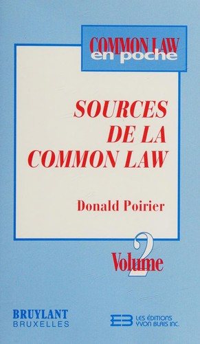 Couverture : Sources de la common law