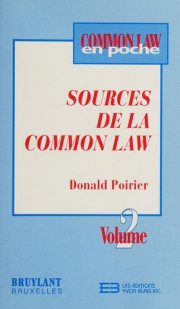 Couverture : Sources de la common law