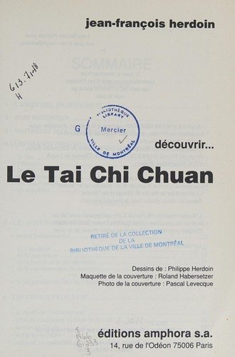 Couverture : Découvrir--le Tai Chi Chuan